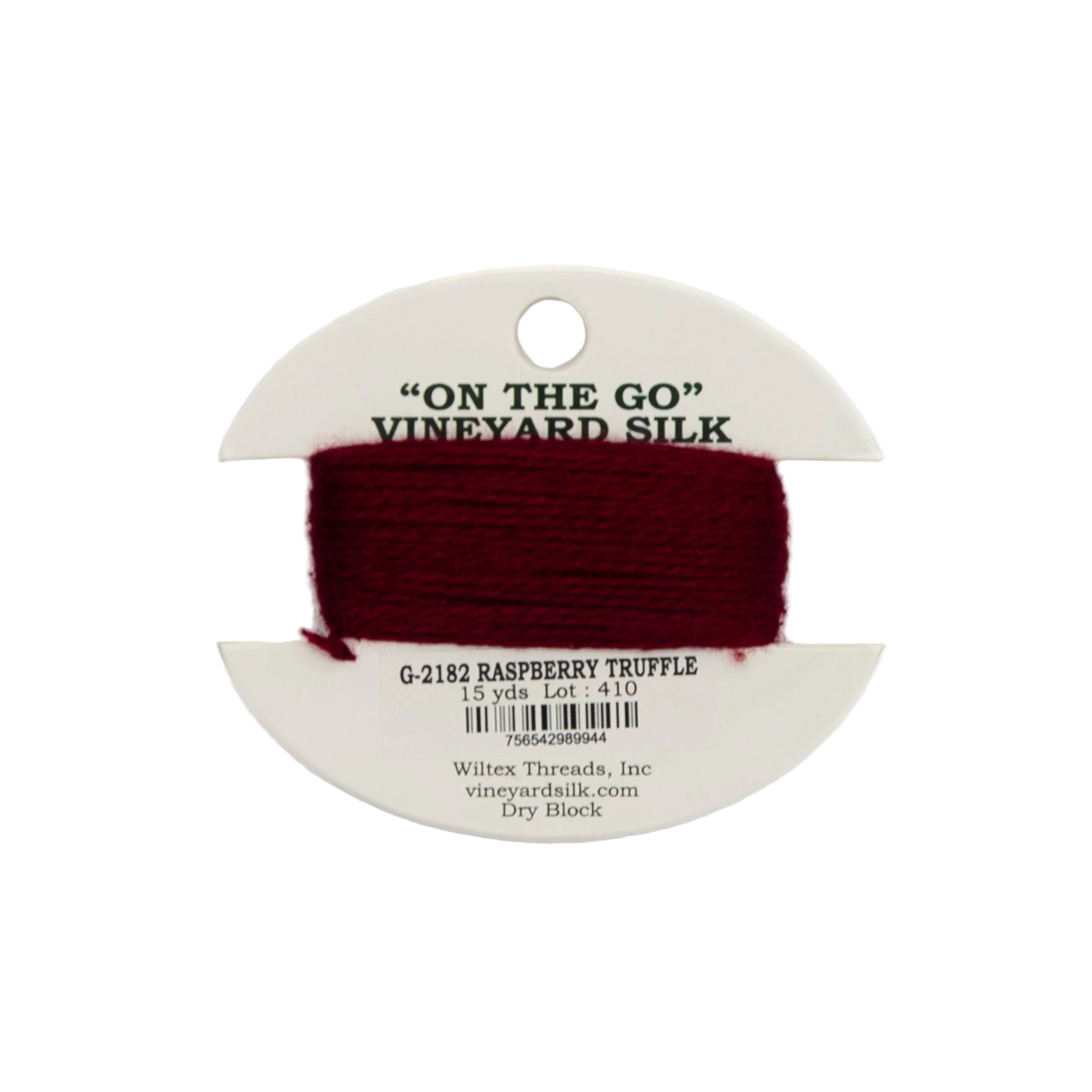 Vineyard Silk Card G-2182 Raspberry Truffle — silk card for needlepoint, 18 mesh