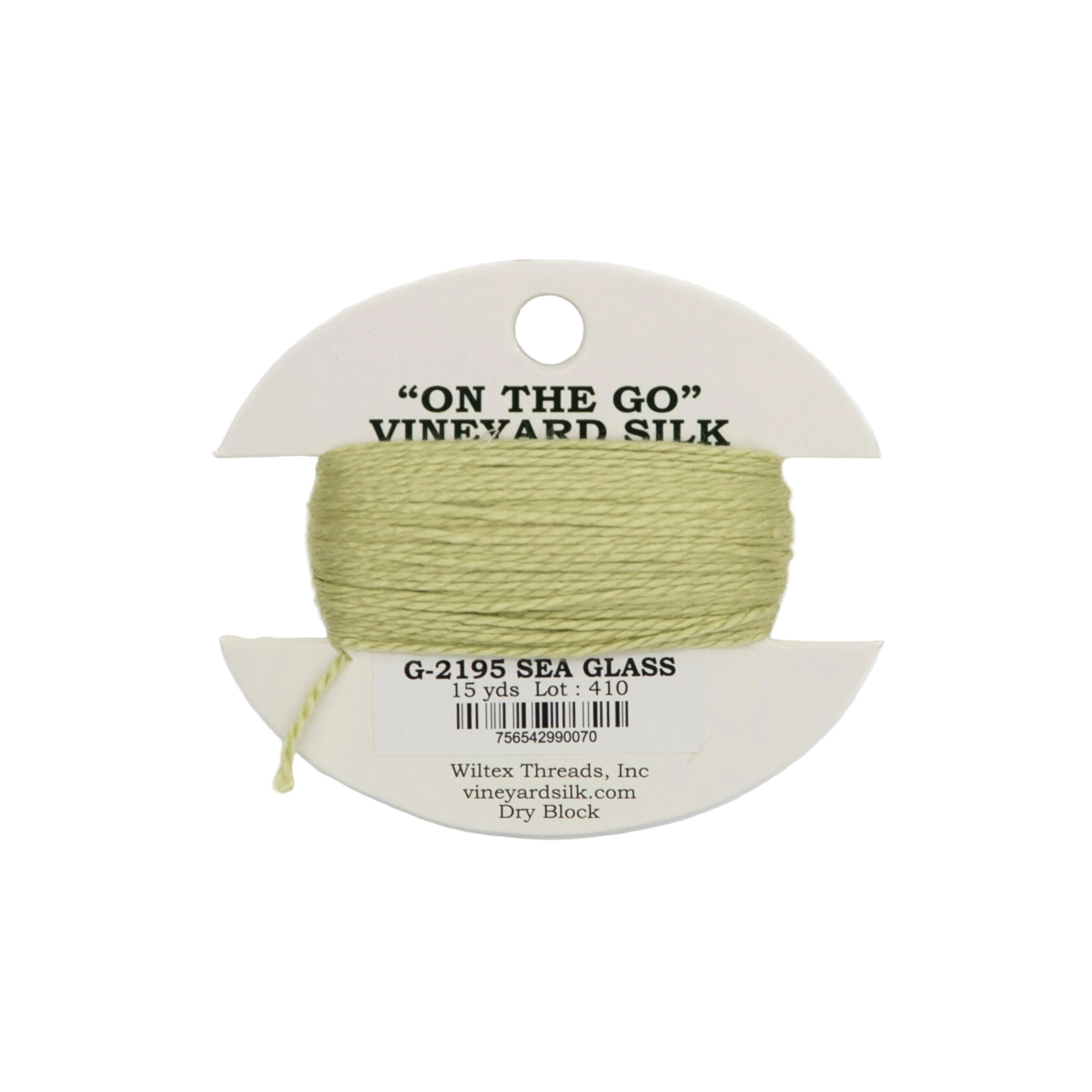 Vineyard Silk Card G-2195 Sea Glass — silk card for needlepoint, 18 mesh