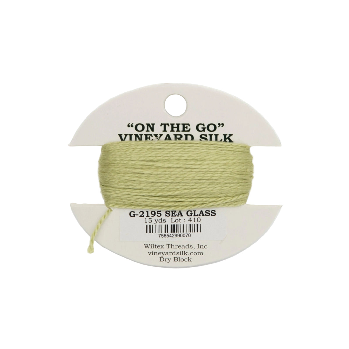 Vineyard Silk Card G-2195 Sea Glass — silk card for needlepoint, 18 mesh