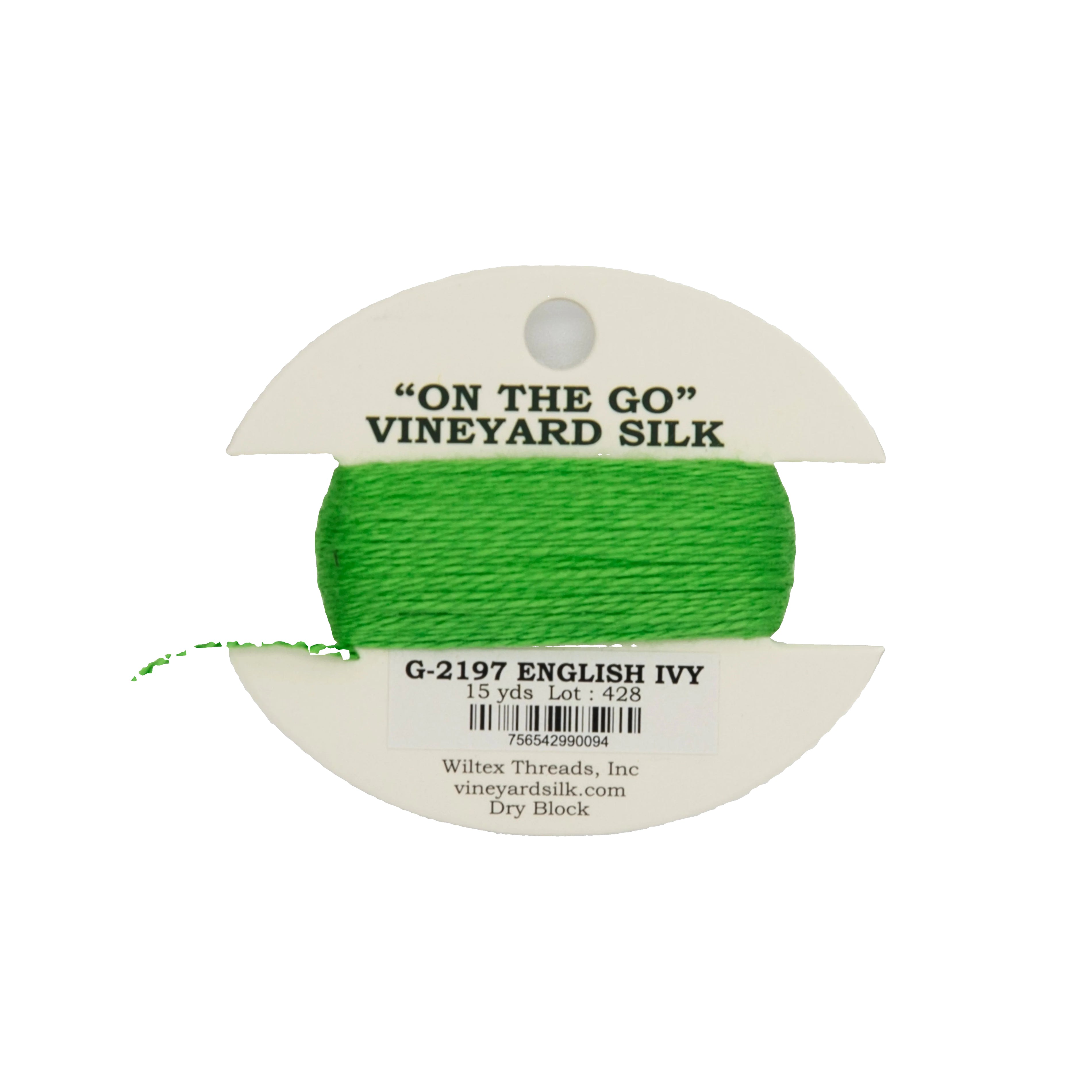 Vineyard Silk Card G-2197 English Ivy — silk card for needlepoint, 18 mesh