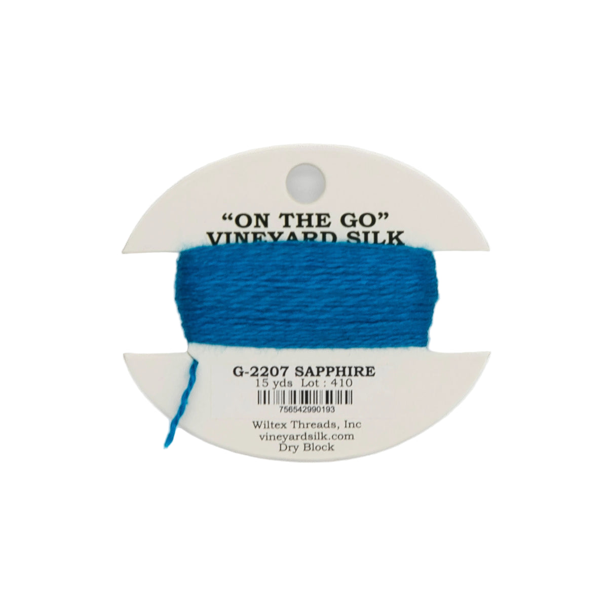 Vineyard Silk Card G-2207 Sapphire — silk card for needlepoint, 18 mesh