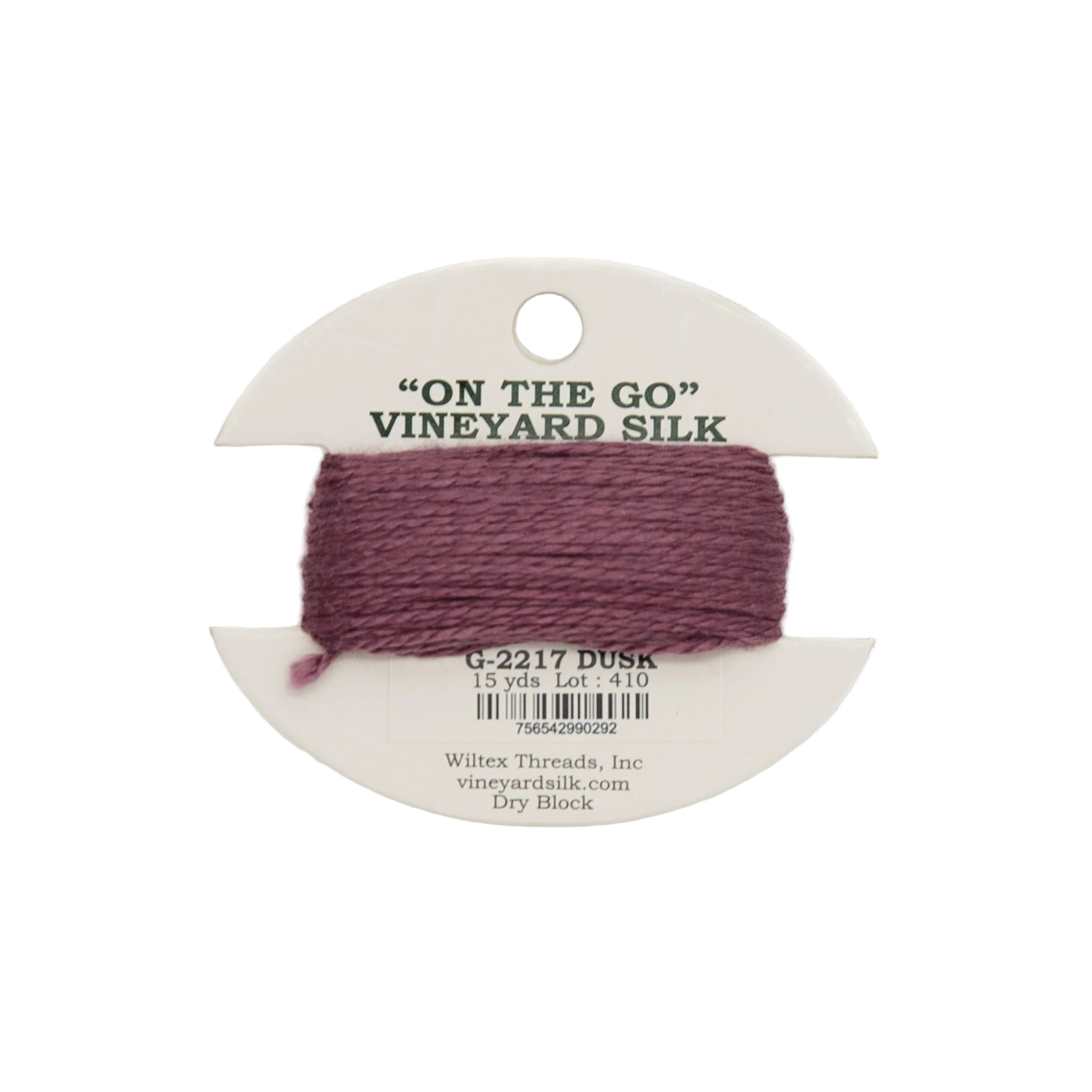 Vineyard Silk Card G-2217 Dusk — silk card for needlepoint, 18 mesh
