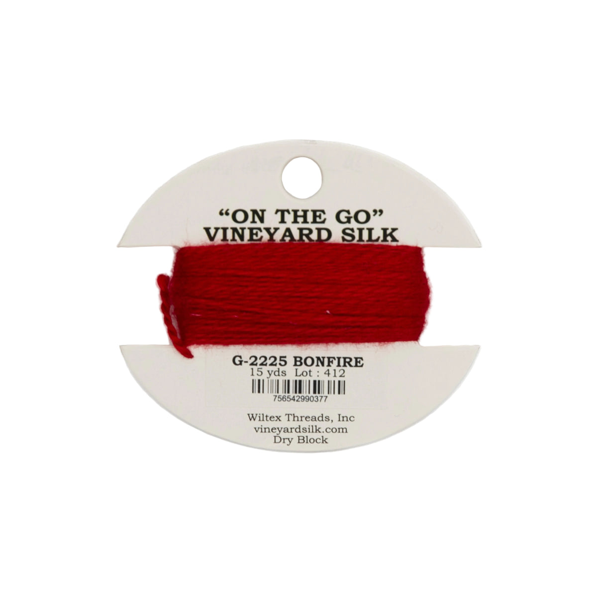Vineyard Silk Card G-2225 Bonfire — silk card for needlepoint, 18 mesh
