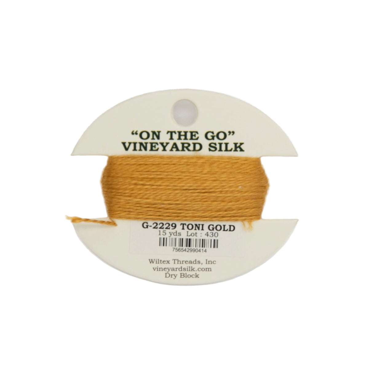Vineyard Silk Card G-2229 Toni Gold — silk card for needlepoint, 18 mesh