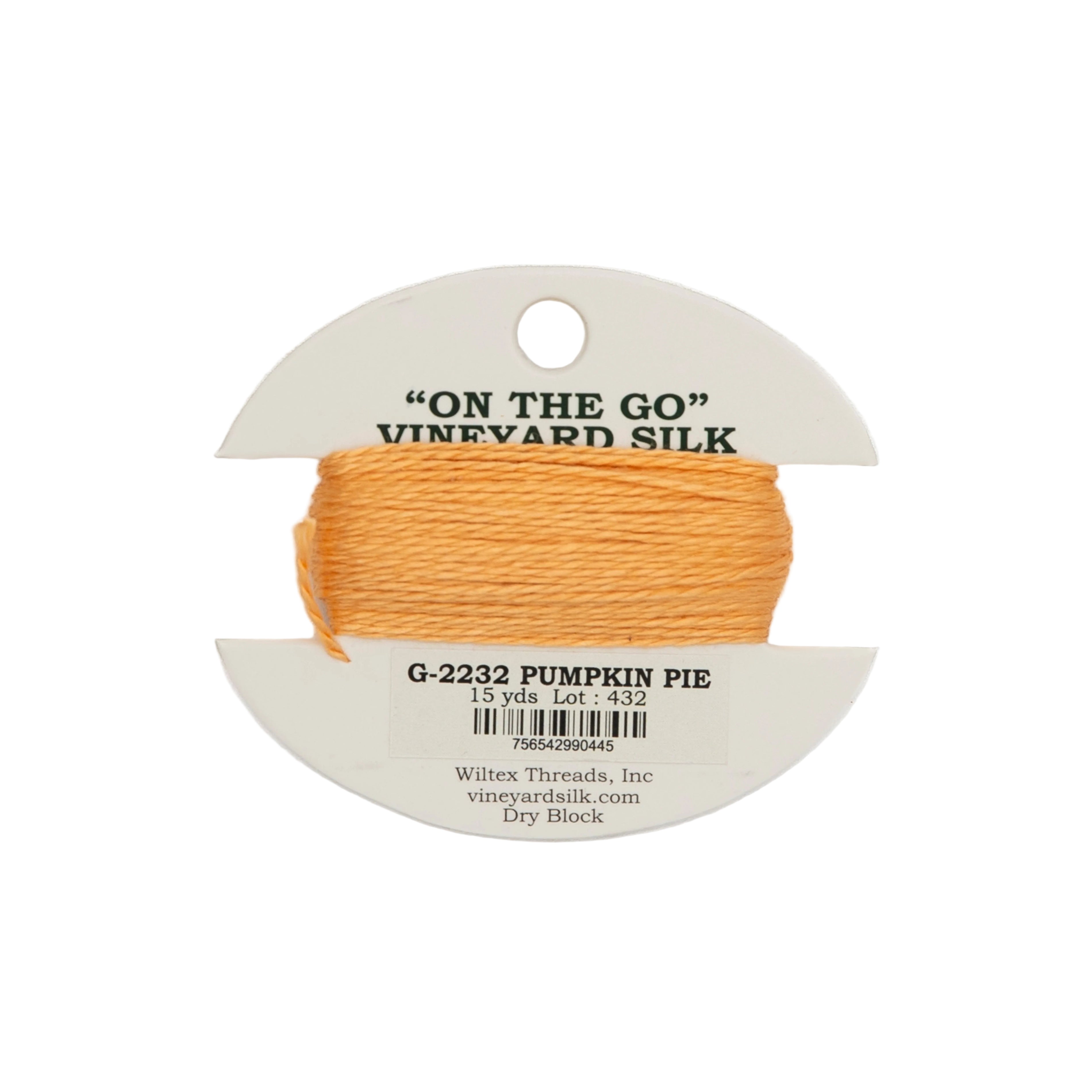Vineyard Silk Card G-2232 Pumpkin Pie — silk card for needlepoint, 18 mesh