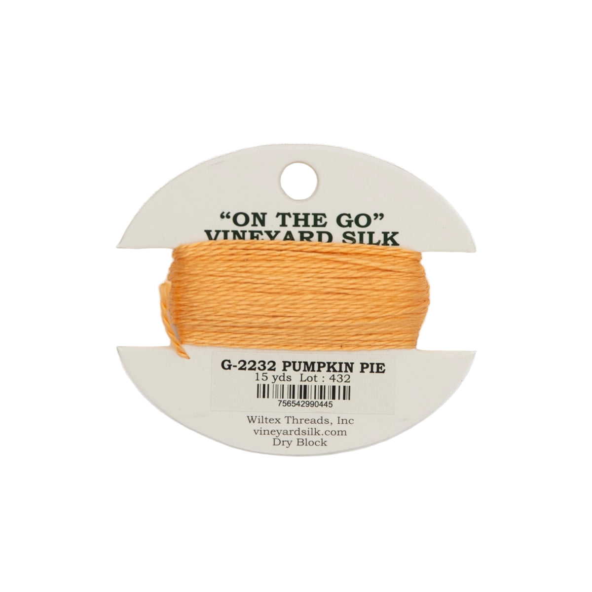 Vineyard Silk Card G-2232 Pumpkin Pie — silk card for needlepoint, 18 mesh