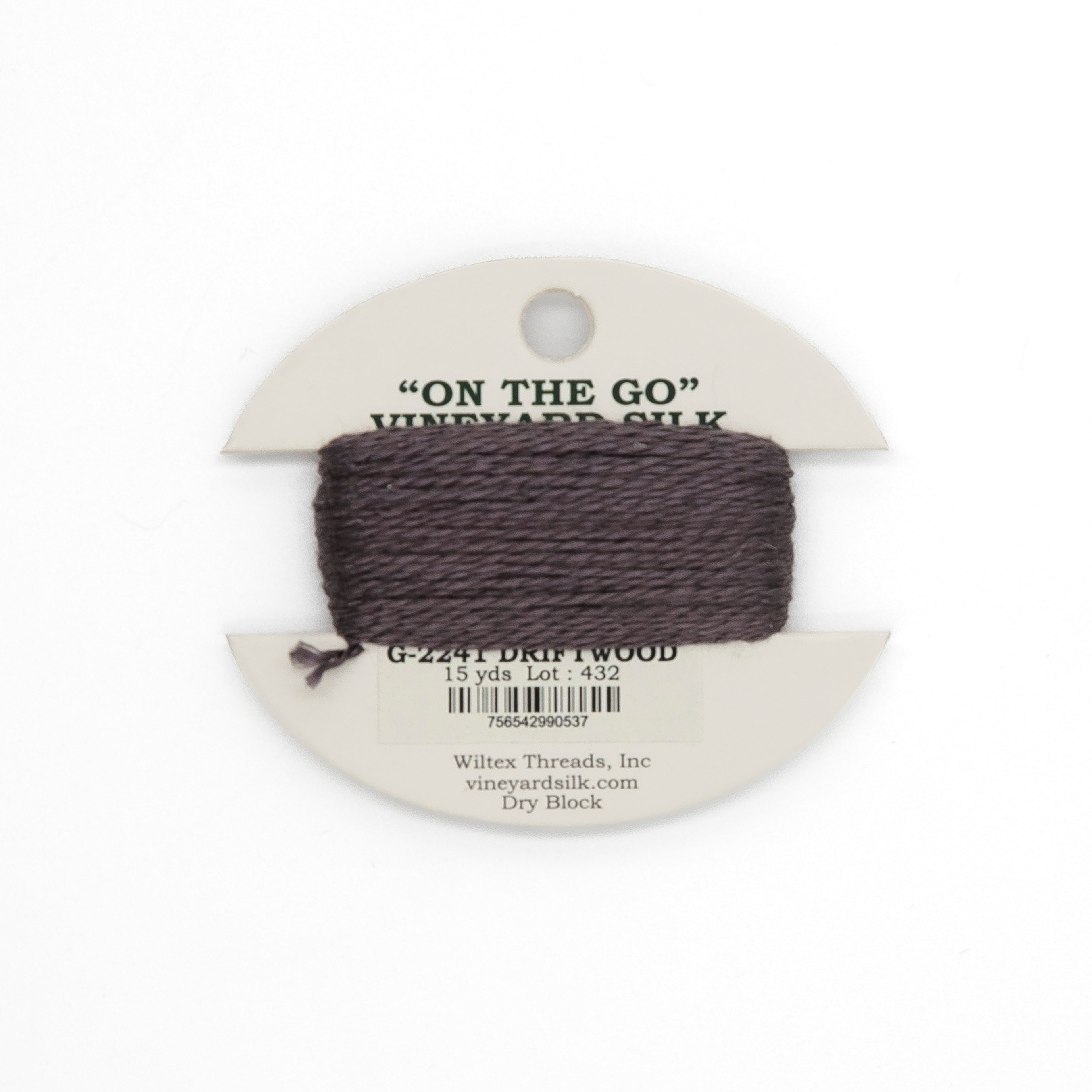 Vineyard Silk Card G-2241 Driftwood — silk card for needlepoint, 18 mesh