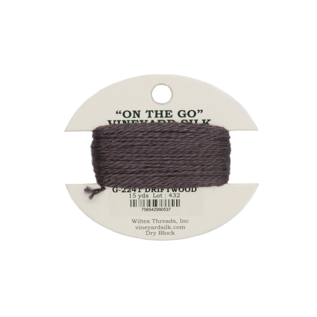 Vineyard Silk Card G-2241 Driftwood — silk card for needlepoint, 18 mesh