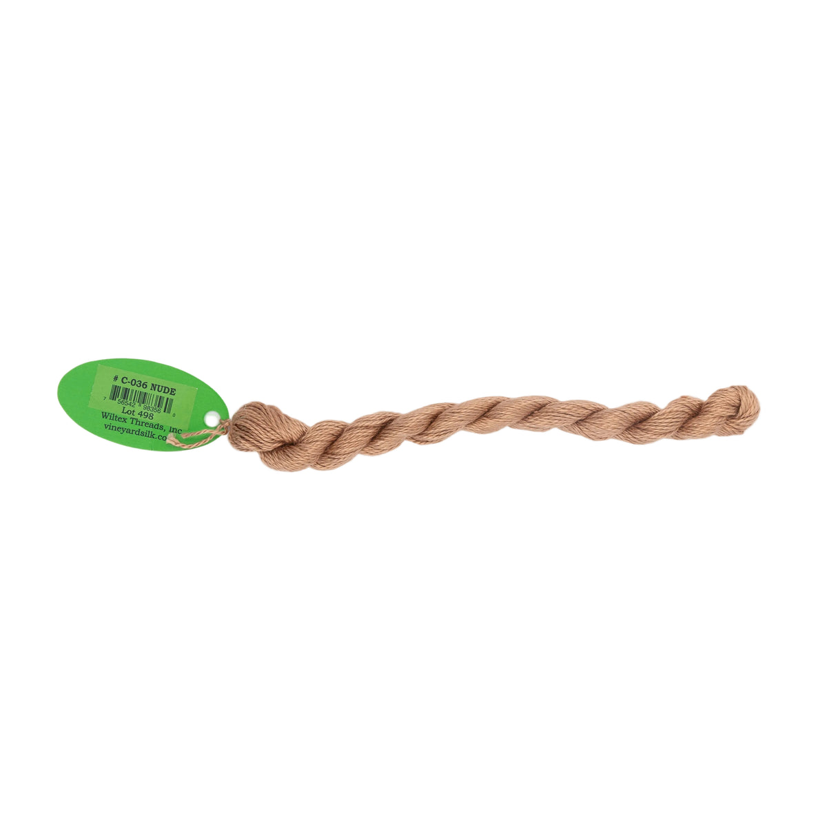 Vineyard Silk Skein C-036 Nude — silk skein for needlepoint, 18 mesh