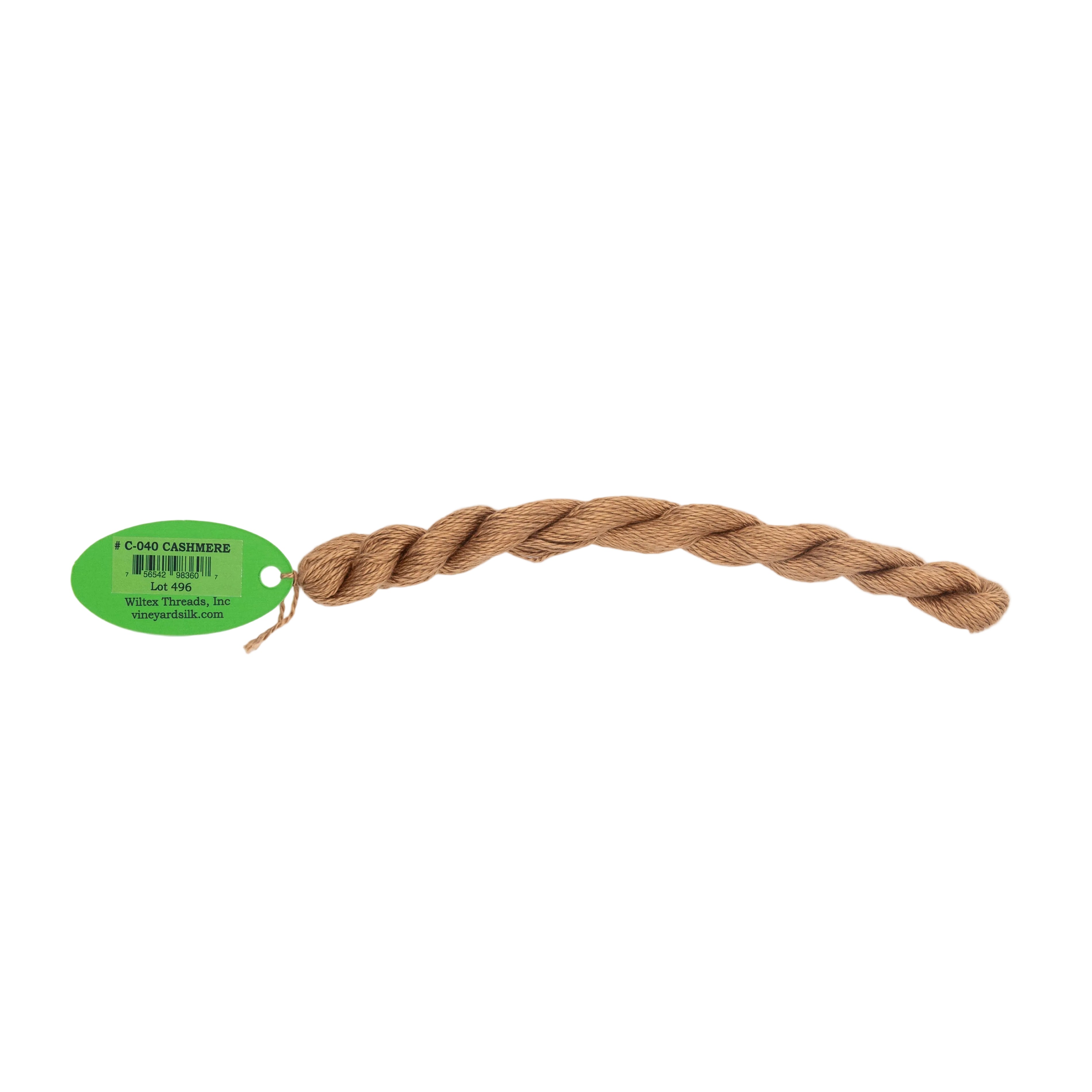 Vineyard Silk Skein C-040 Cashmere — silk skein for needlepoint, 18 mesh
