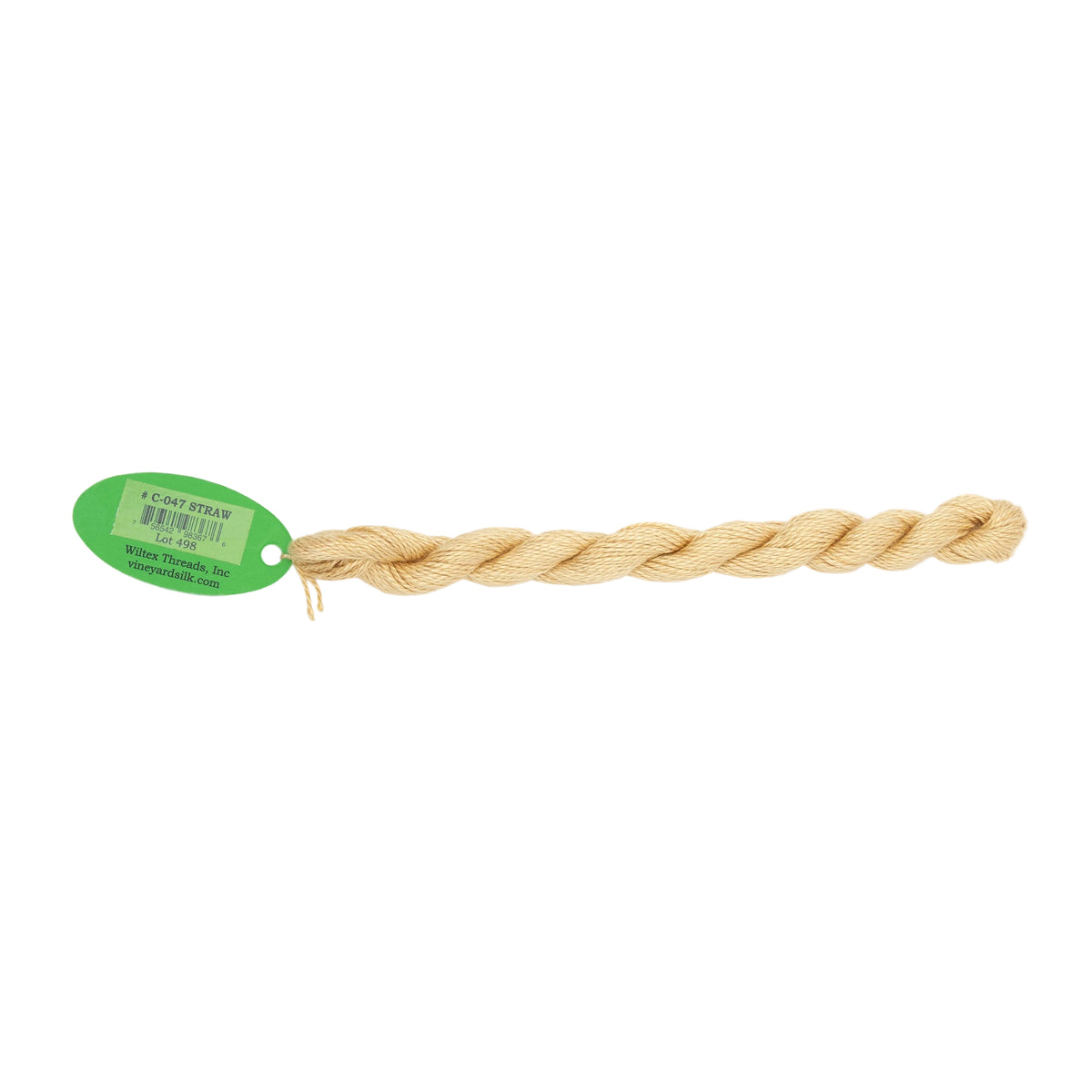 Vineyard Silk Skein C-047 Straw — silk skein for needlepoint, 18 mesh