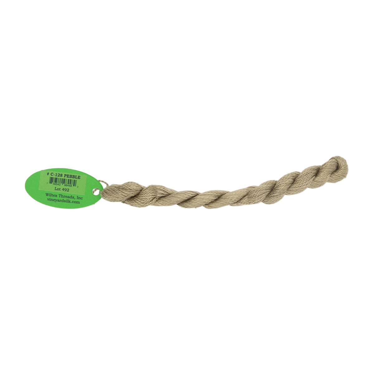 Vineyard Silk Skein C-128 Pebble — silk skein for needlepoint, 18 mesh