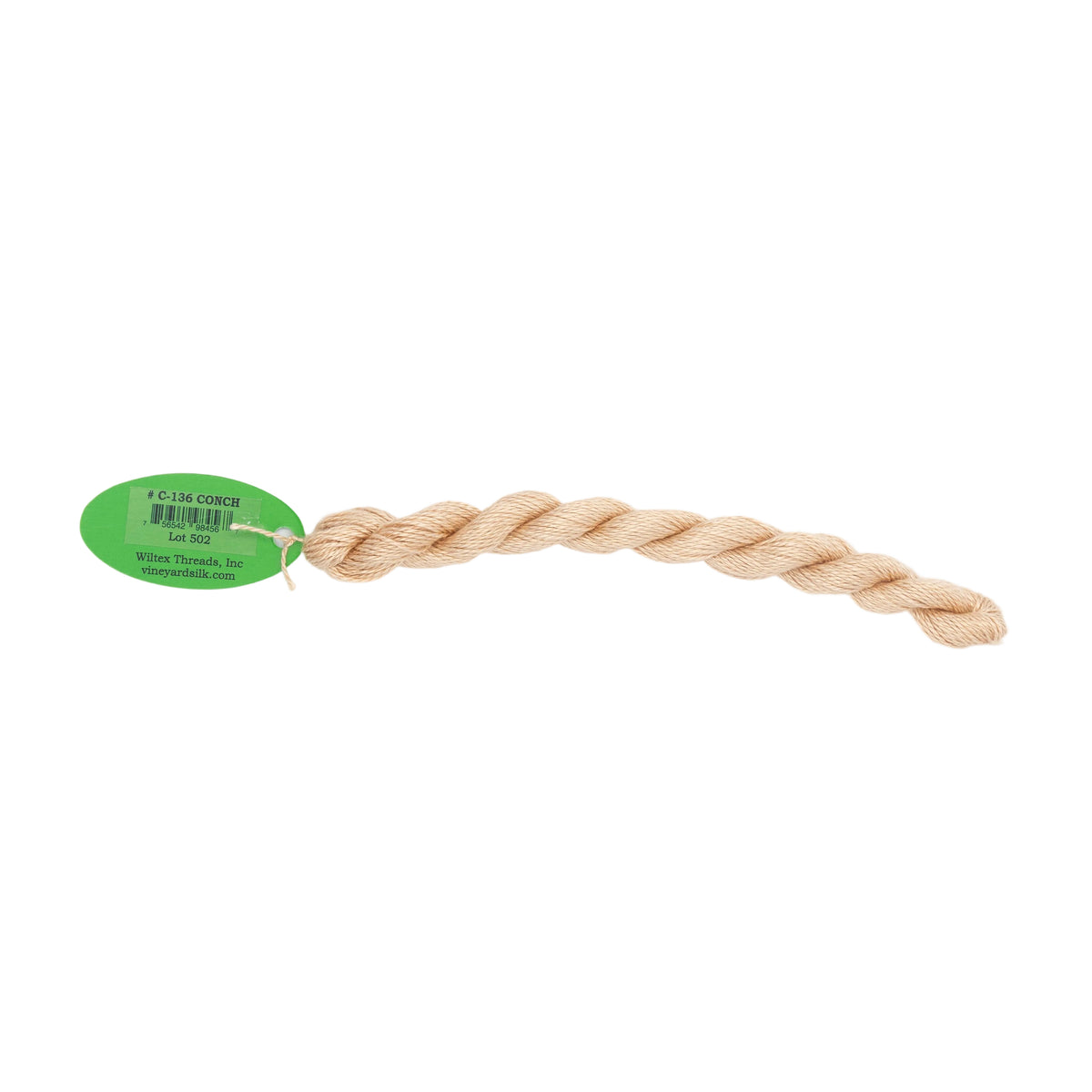 Vineyard Silk Skein C-136 Conch — silk skein for needlepoint, 18 mesh