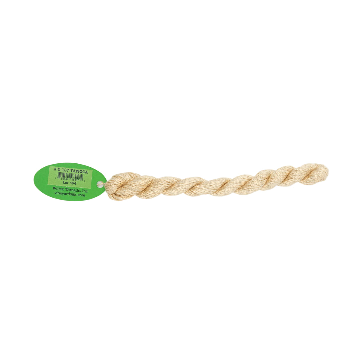 Vineyard Silk Skein C-137 Tapioca — silk skein for needlepoint, 18 mesh