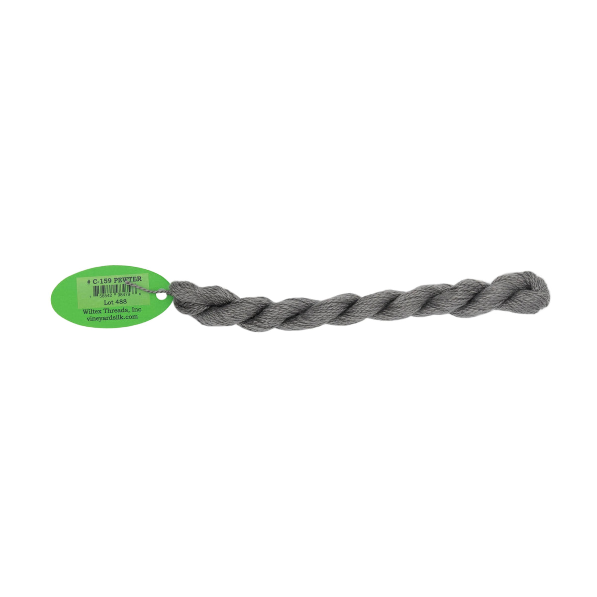 Vineyard Silk Skein C-159 Pewter — silk skein for needlepoint, 18 mesh