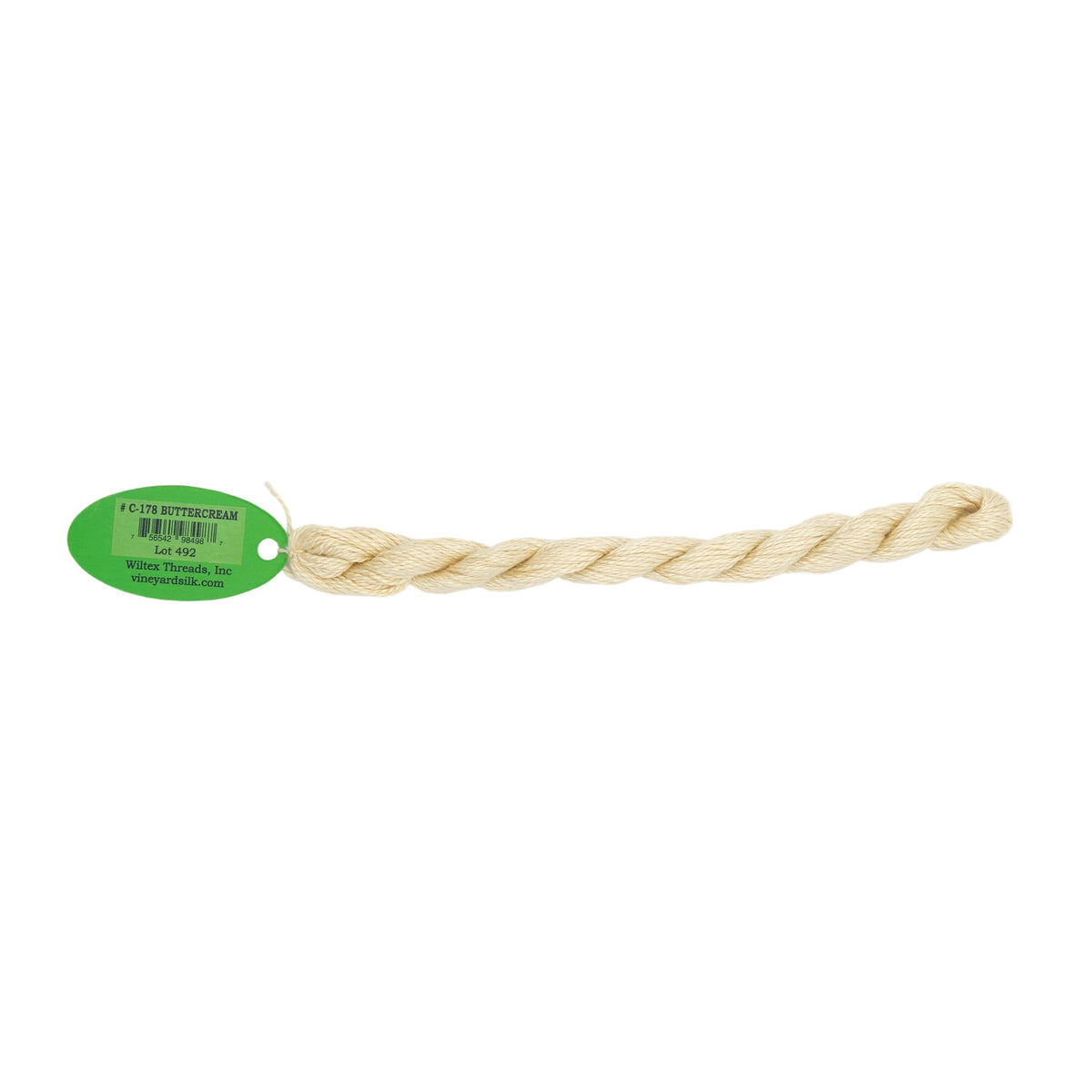 Vineyard Silk Skein C-178 Buttercream — silk skein for needlepoint, 18 mesh