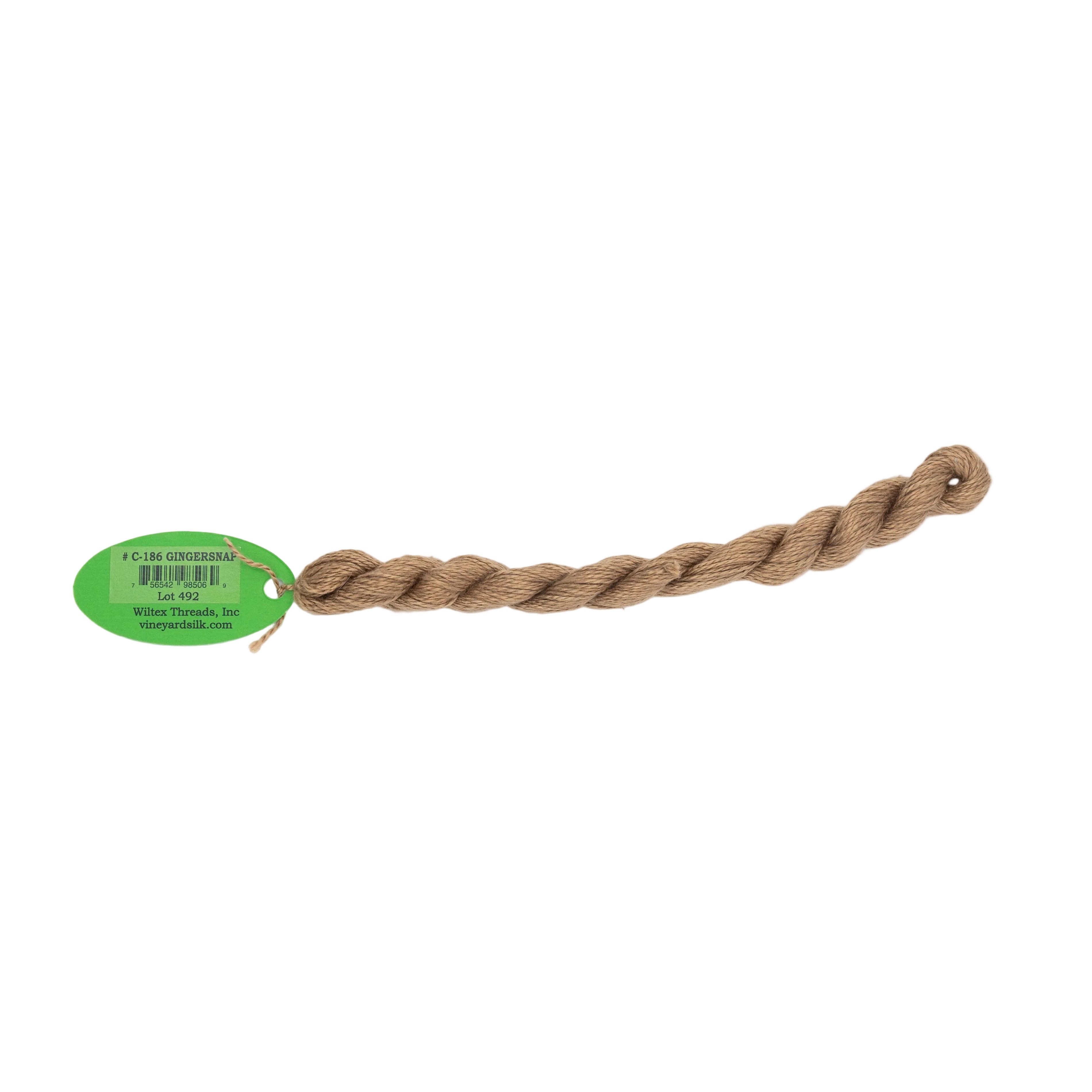 Vineyard Silk Skein C-186 Gingersnap — silk skein for needlepoint, 18 mesh