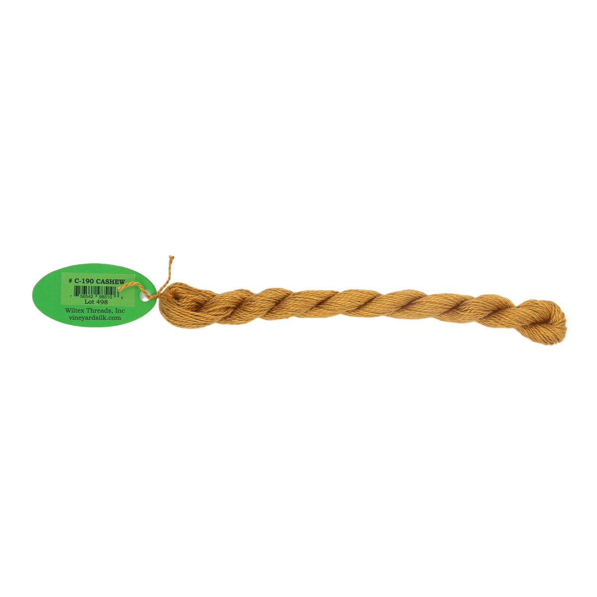 Vineyard Silk Skein C-190 Cashew — silk skein for needlepoint, 18 mesh