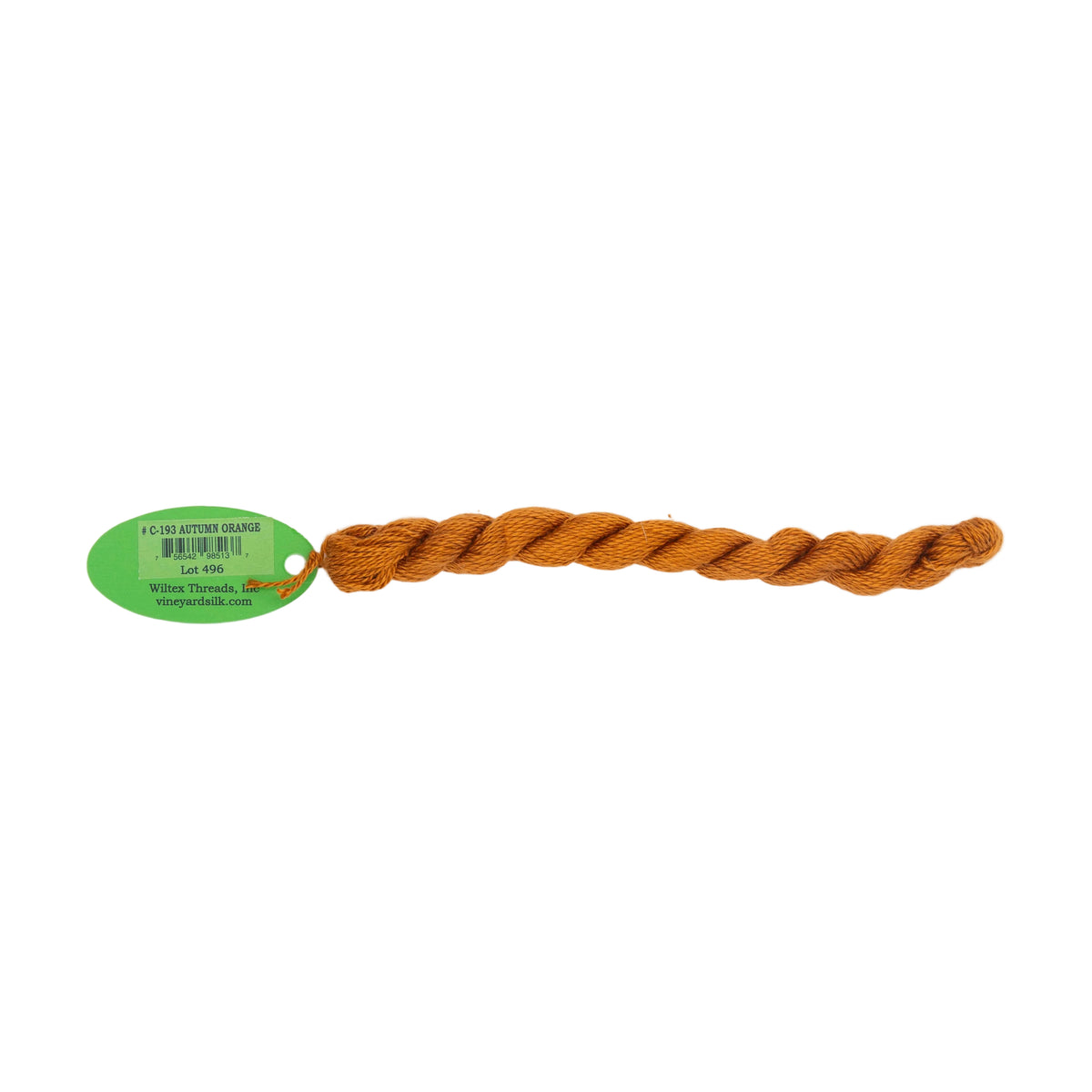 Vineyard Silk Skein C-193 Autumn Orange — silk skein for needlepoint, 18 mesh
